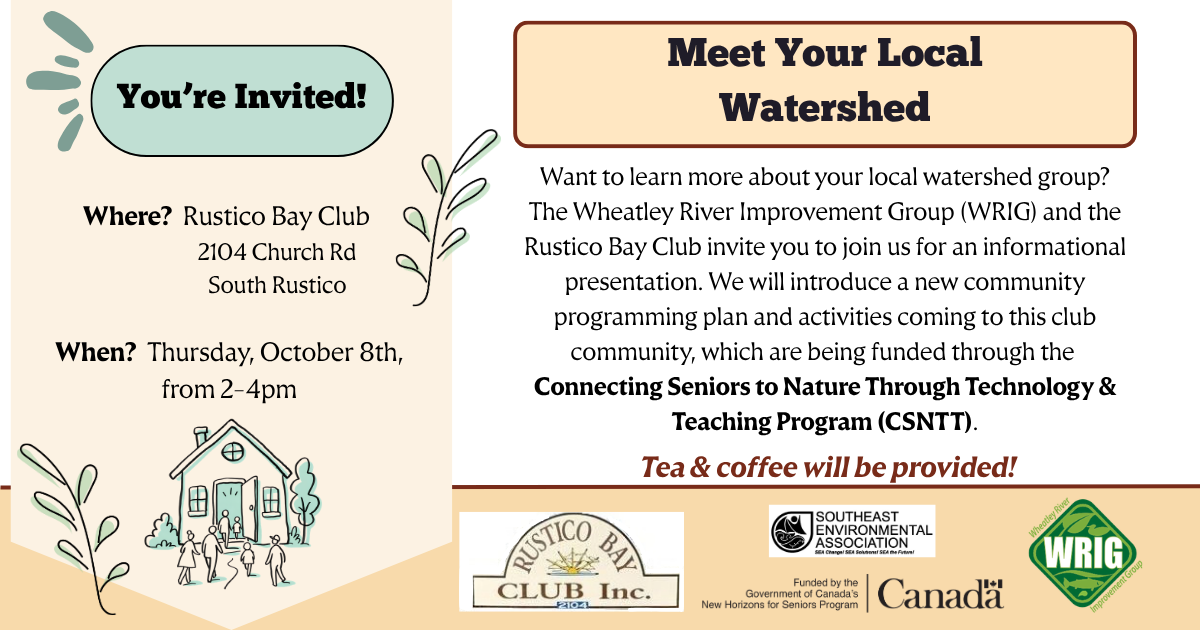 Meet your local Watershed! @ Rustico Bay Club